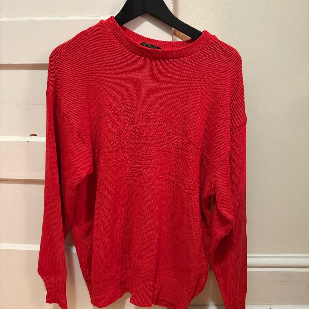 Parkhurst Red Knitted Loon Pullover Sweater